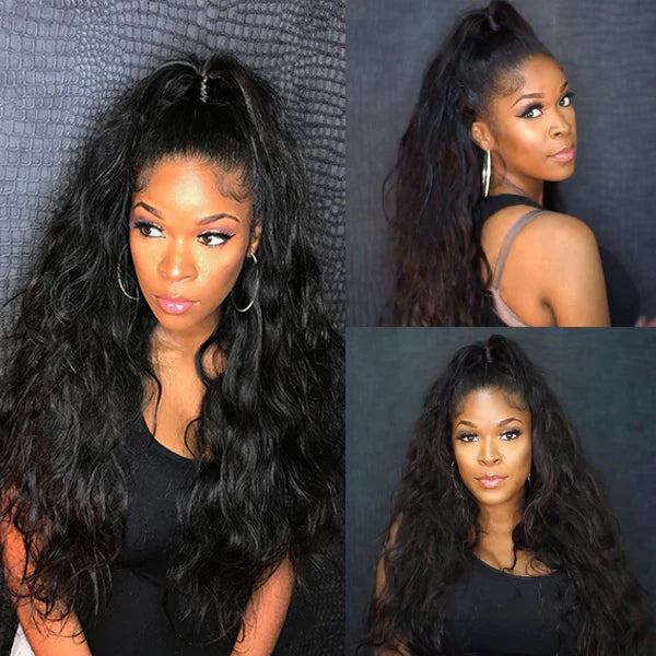Body Wave Half Wig High Density Affordable 100% Human Hair Wig - US ONLY