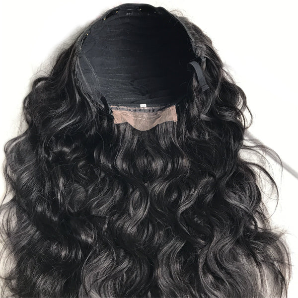 Body Wave Half Wig High Density Affordable 100% Human Hair Wig - US ONLY
