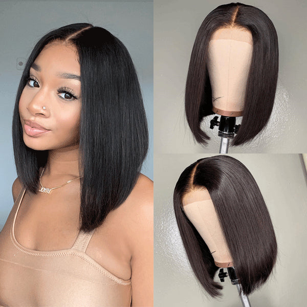 Exclusive Discount | Luvme Hair Beginner Friendly Glueless Silky Blunt Cut 4x4 Closure Bob Wig | Upgraded 2.0