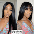100% Real Human Hair Clip in Bangs Human Hair Extensions