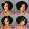 Exclusive Sale | Trendy Short Cut Curly Minimalist HD Lace Glueless Side Part Wig 100% Human Hair