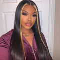 Mix Color Highlight Middle Part Lace Closure Wig - US Only