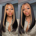 Mix Color Highlight Middle Part Lace Closure Wig - US Only