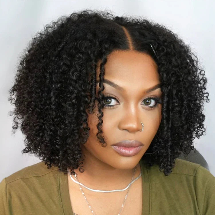 Coily Curly 5x5 Closure HD Lace Glueless Pre-Cut Wig with Breathable Cap