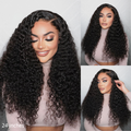 200% Density Water Wave 5x5 Closure HD Lace Glueless Long Wig 100% Human Hair  - US ONLY