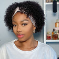 Outlet· 8' ~22''| Throw On & Go | Short Jerry Curl Headband Wig