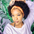 Outlet· 8' ~22''| Throw On & Go | Short Jerry Curl Headband Wig