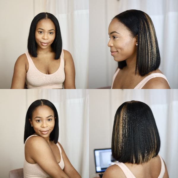 Quick & Easy Affordable U Part Bob Wig 100% Human Hair  - US Only